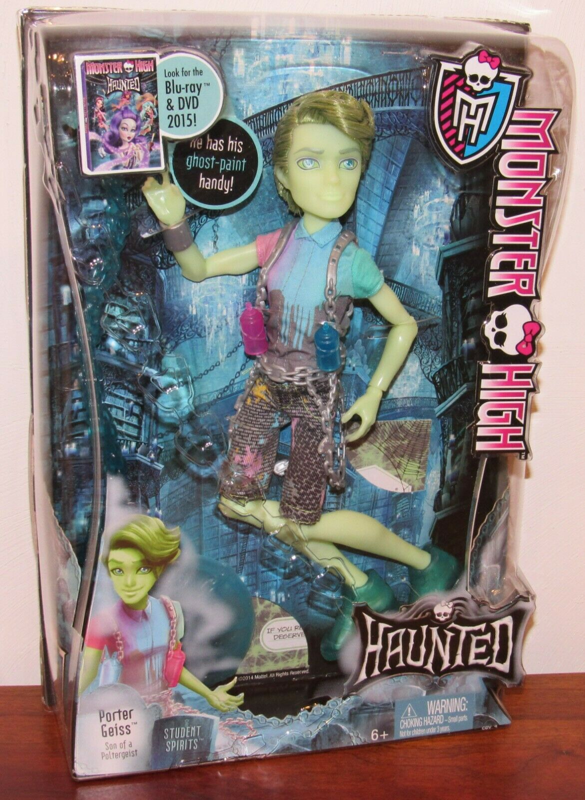 Monster High Haunted Student Spirits Porter Geiss #CGV19 NRFB 2014