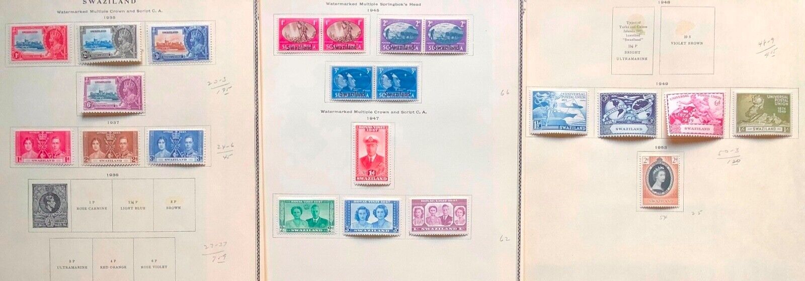 Lot of Swaziland Old Stamps MH