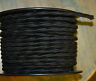 Black Cloth Covered 3-wire Overbraid Fabric Cord 16ga. Vintage Lamps Lights Fans