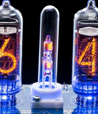 Glass Column with 2 NE-2H Neon Lamps+Holder for IN-14 IN-8 Nixie Tubes Clocks
