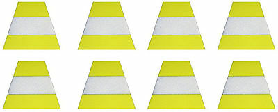 Firefighter Helmet Decal - 8 Triple Trim Trapezoid-SET OF 8- FREE SHIPPING