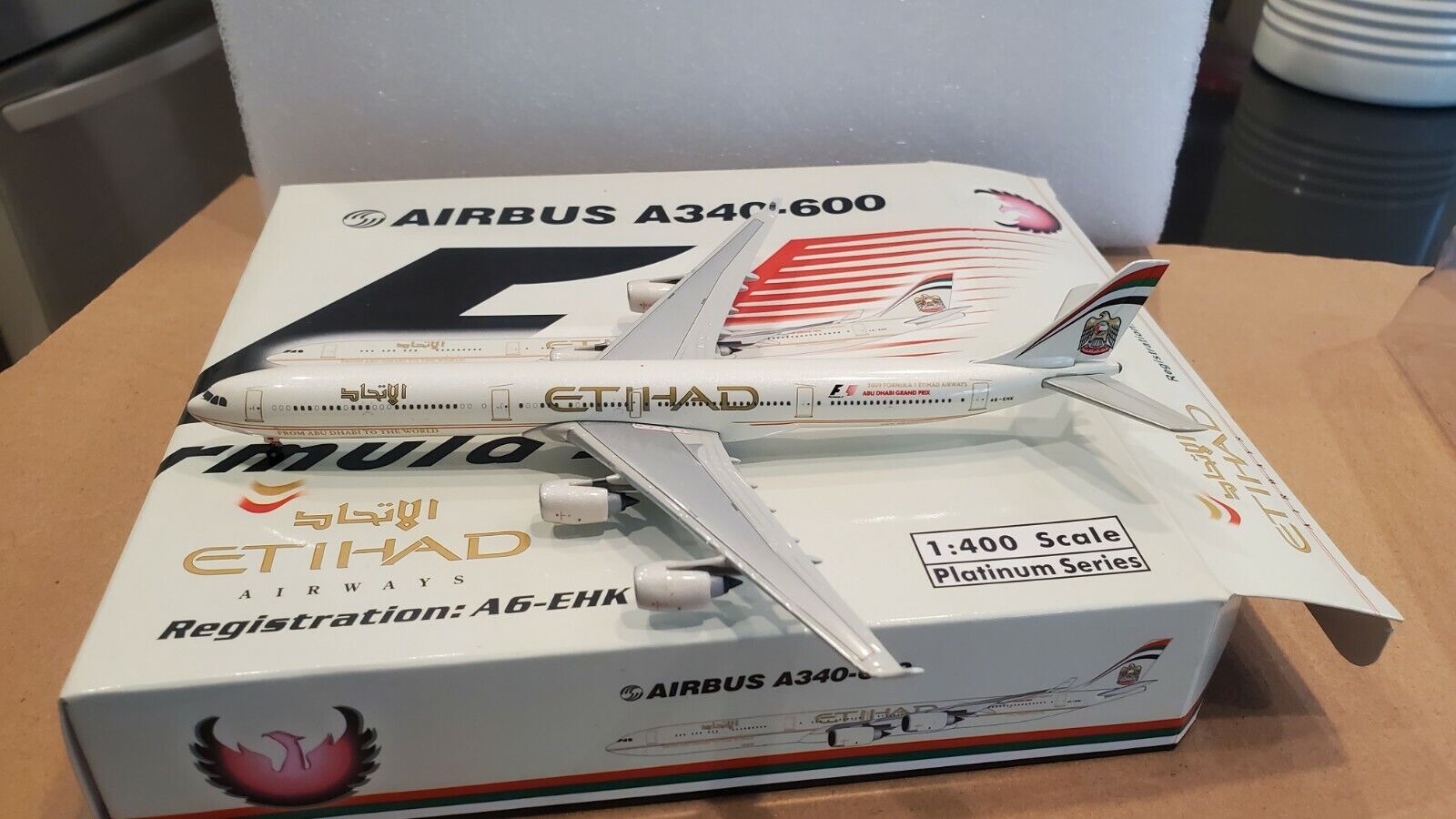 Phoenix Models Etihad Airways A340-642 1:400 Ph4etd470 F1 Grand Prix A6-ehk