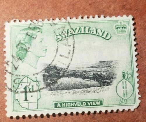 GM41 Swaziland 1961 QE2 1d USED STAMP