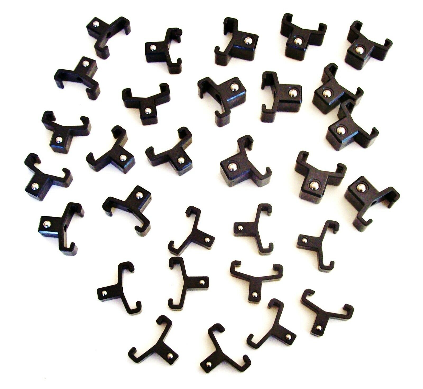 30 GOLIATH INDUSTRIAL ABS 1/4, 3/8, 1/2 BLACK REPLACEMENT SOCKET RACK RAIL CLIPS