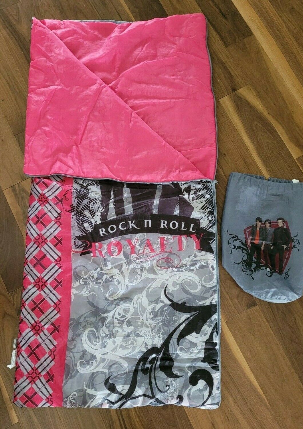 Jonas Brothers Sleeping Bag Rock And Roll Royalty With Cover Bag