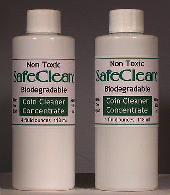 2X! New! SafeClean Coin Cleaner Concentrate. No Risk Guarantee. 8oz. makes 64oz.