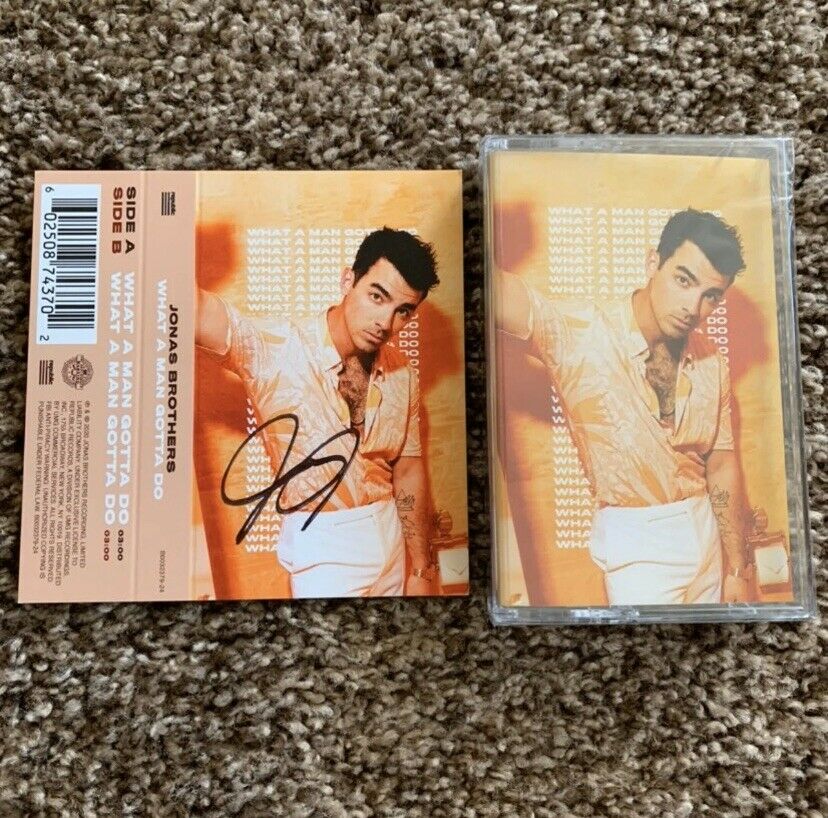 New Joe Jonas Brothers Signed Cassette What A Man Gotta Do Rare Ltd Edition