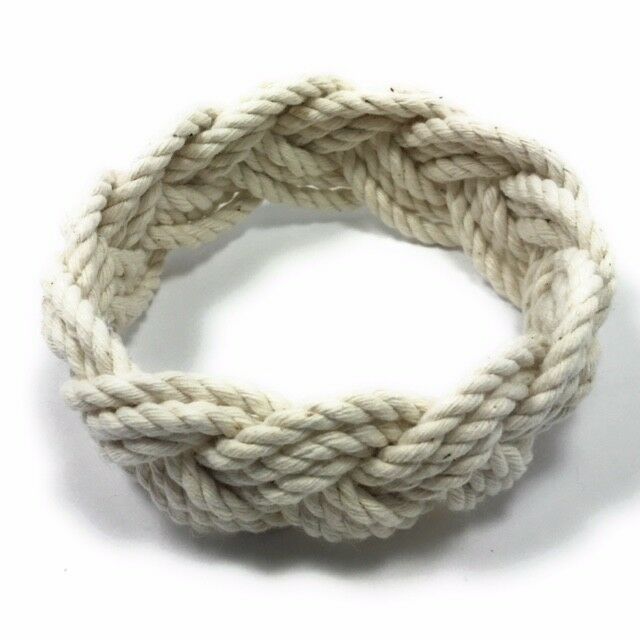 Original Cotton Rope Sailor Knot Bracelet Natural White