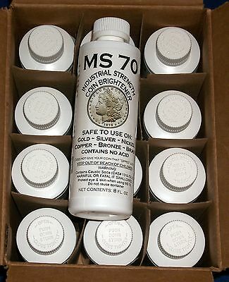 TWELVE 12 MS70 Coin Cleaner Brightener and Cleaner for Gold Silver Copper Nickel