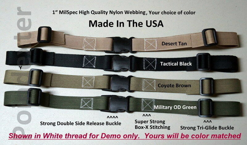 Backpack Chest Strap, 1 Inch Webbing,  Your Color Choice, Chest Harness, Usa