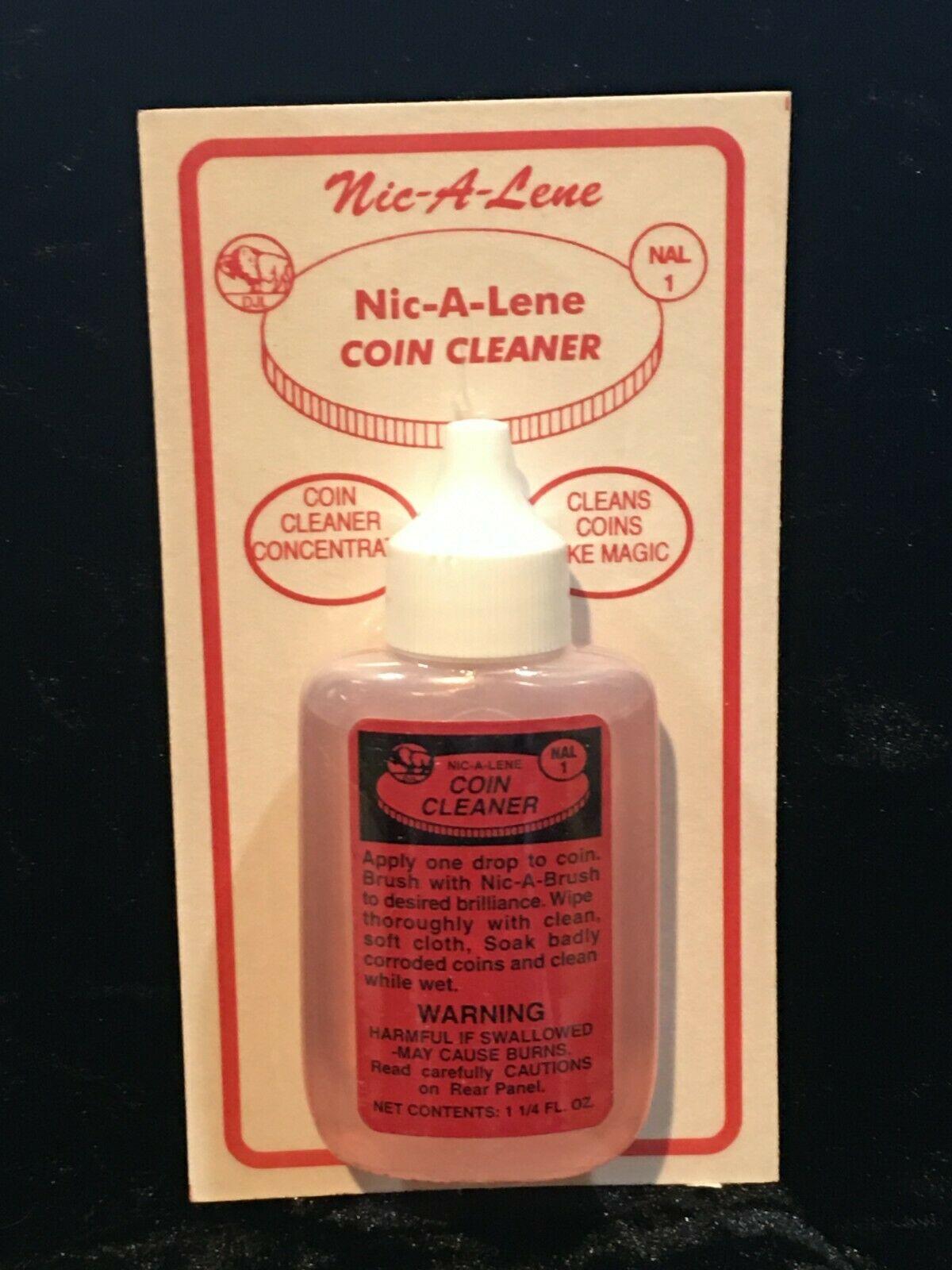 NIC   A   LENE  Coin Cleaner  NEW  Sealed  STEEL CENTS  Nickels