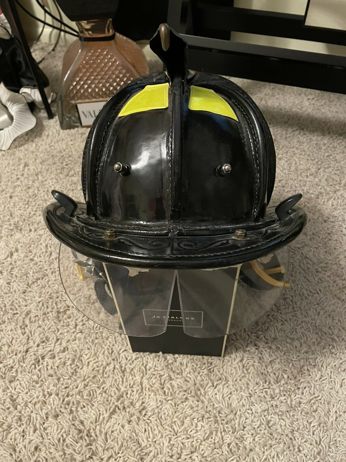 Cairns N6a Black Leather Firefighters Helmet Never Worn